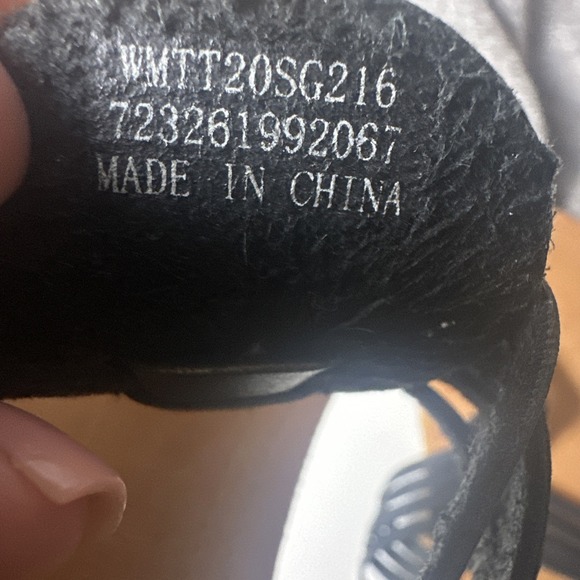 Time and Tru‎ Hooded Thong Sandals Women's L Black Flat Memory Foam Comfort Boho - Picture 8 of 10